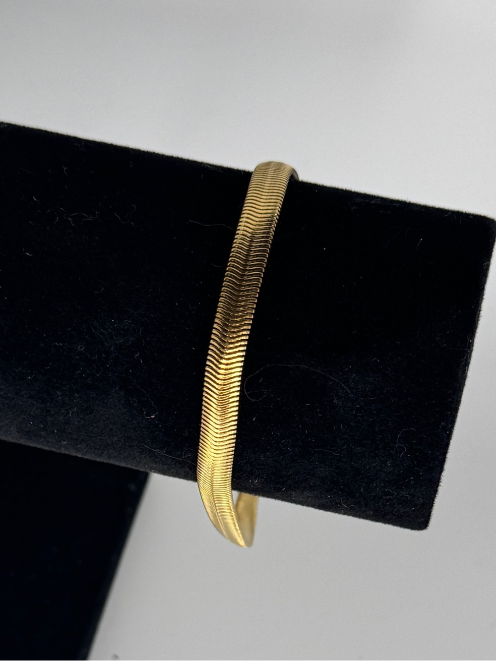 Gold Tone Herringbone Cuff Bracelet - Women Jewelry